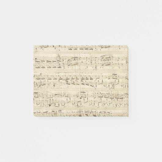 Alte Musiknoten - Chopin-Musikblatt Post-it Klebezettel (Vorderseite)