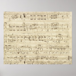 Alte Musiknoten - Chopin-Musikblatt Poster