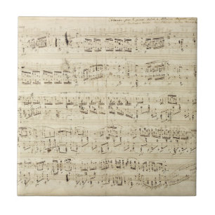 Alte Musiknoten - Chopin Notenblatt Fliese