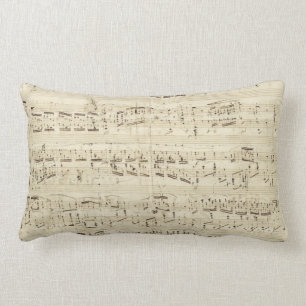 Alte Musiknoten - Chopin Notenblatt Lendenkissen