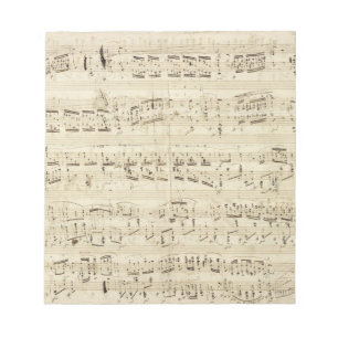Alte Musiknoten - Chopin Notenblatt Notizblock