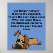 Alte Mutter Hubbard-Kinderzimmer Poster (Vorne)