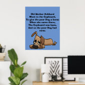 Alte Mutter Hubbard-Kinderzimmer Poster (Heimbüro)