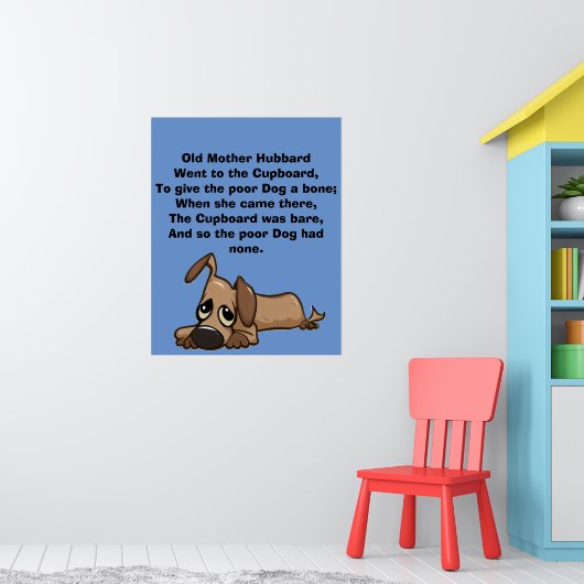 Alte Mutter Hubbard-Kinderzimmer Poster (Kinderzimmer 1)