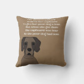 Alte Mutter Hubbard niedlicher Hund in Braun Kissen (Rückseite)
