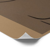 Alte Mutter Hubbard niedlicher Hund in Braun Poster (Ecke)