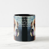 Alte Mutter Hubbard-Spaß Zweifarbige Tasse (Mittel)