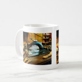 Alte Nähmaschine Kaffeetasse (Vorderseite Links)