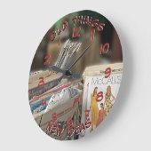 Alte Nähmuster - Neue Ideen Große Wanduhr (Winkel)