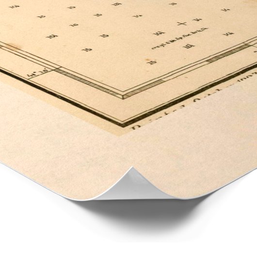 Alte Nantucket & Cape Cod Map (1893) Poster (Ecke)