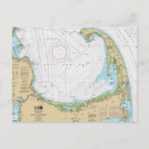 Alte nautische Karte der Cape Cod Bay 
