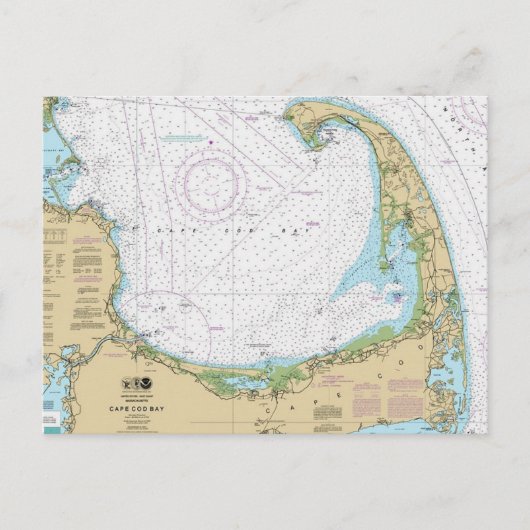 Alte nautische Karte der Cape Cod Bay (Vorderseite)