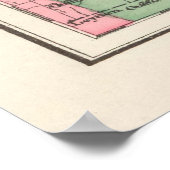 Alte neue Hampshire-Baumart-Karte (1877) Poster (Ecke)