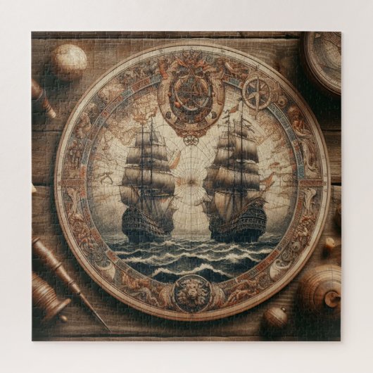 Alte niederländische (Niederlande) Saling Ships Puzzle (Vertikal)