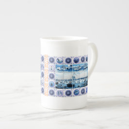Alte niederländische Seeart hollands Delftware Porzellantasse