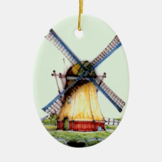 Alte niederländische Windmühle Keramik Ornament