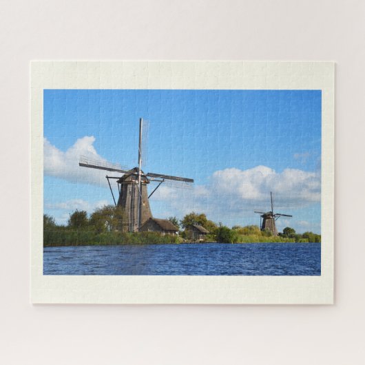 Alte niederländische Windmühlen Puzzle (Horizontal)