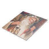 Alte Nikolaus mit Laterne Vintage Keramik Tile Fliese (Seite)
