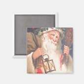 Alte Nikolaus mit Laterner Vintager Magnet (Vorderseite/Rückseite)