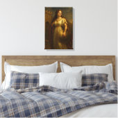 Alte Noblefrau mit Schild an der Burg (Insitu (Schlafzimmer))