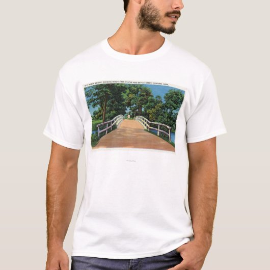 Alte Nordbrücken-Ansicht der winzigen Mann-Statue T-Shirt (Vorderseite)