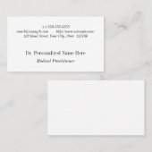 Alte, nostalgische Visitenkarte (Vorne/Hinten)