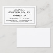 Alte, nostalgische Visitenkarte (Vorne/Hinten)