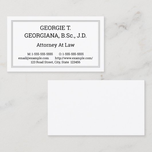 Alte, nostalgische Visitenkarte (Vorne/Hinten)