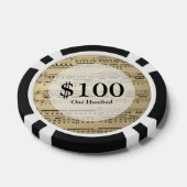 Alte Notenblätter Pokerchips (Einzeln)