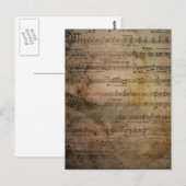 Alte Notenblätter Postkarte (Vorne/Hinten)