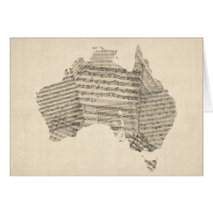 Alte Notenen-Karte von Australien-Karte