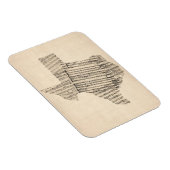 Alte Notenkarte von Texas Magnet (Rechte Seite)