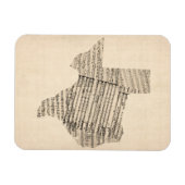 Alte Notenkarte von Texas Magnet (Horizontal)