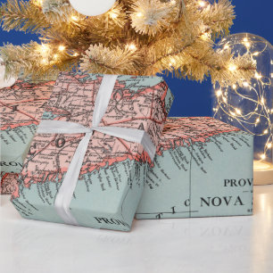Alte Nova Scotia Kanada Karte (1925)  Geschenkpapier
