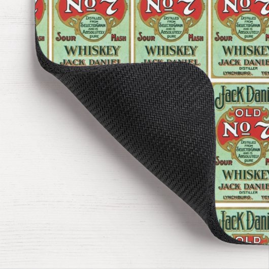 Alte Nummer 7 Whiskey-Kennzeichnung Mousepad (Ecke)