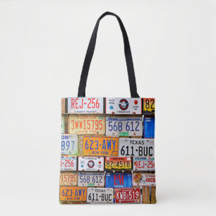 Alte Nummernschilder Tasche