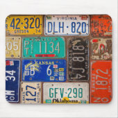 alte Nummernschilderkollektion Mousepad (Vorne)