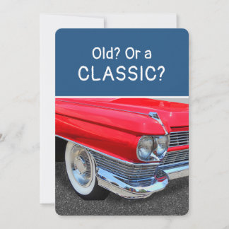 Alte oder klassische 1960 Cadillac lustige Geburts Karte