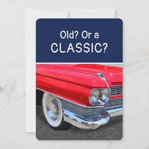 Alte oder klassische 1960 Cadillac lustige Geburts Karte