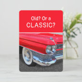 Alte oder klassische 1960 Cadillac lustige Geburts Karte (Stehend Vorderseite)