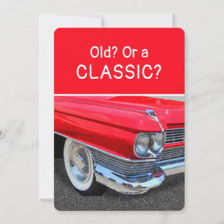 Alte oder klassische 1960 Cadillac lustige Geburts Karte