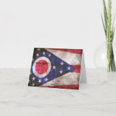 alte Ohio-Flagge; Karte (Rückseite)