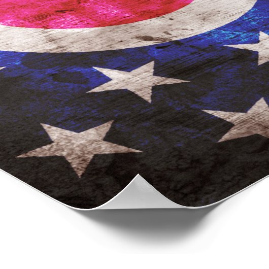 alte Ohio-Flagge; Poster (Ecke)