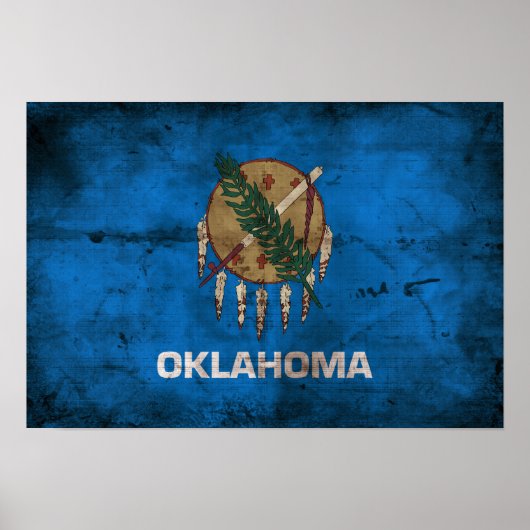 alte Oklahoma-Flagge; Poster (Vorne)