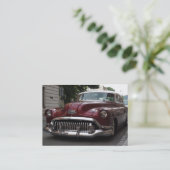 Alte Oldtimer - Visitenkarte (Stehend Vorderseite)