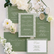 Alte Oliven-Lace-Hochzeit