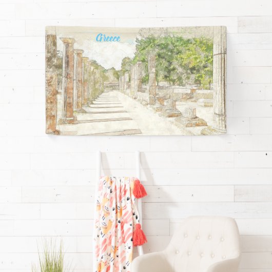 Alte Olympia, Elis Griechenland - Historischer Arc Banner (Insitu)