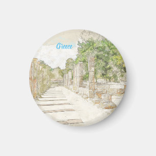 Alte Olympia Ruins Sketch Magnet Vintage Dekoratio