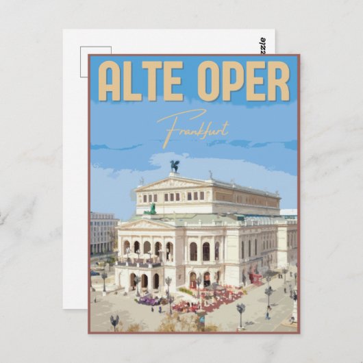 Alte Oper Frankfurt Alte Oper Deutschland Postkarte (Vorne/Hinten)