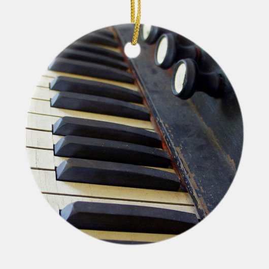 Alte Organ-Schlüssel Keramik Ornament (Vorne)